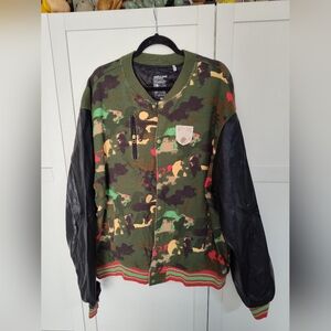 HUSTLE GANG GREAT PLAINS JACKET Camo Embroidered Spectacular Men's Sz 3x Unique